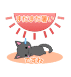 ちび黒モフにゃん11【夏】（個別スタンプ：20）