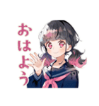 制服の女の子★ピアノ練習（個別スタンプ：3）