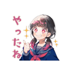 制服の女の子★ピアノ練習（個別スタンプ：7）