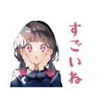 制服の女の子★ピアノ練習（個別スタンプ：8）