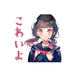 制服の女の子★ピアノ練習（個別スタンプ：14）