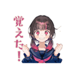 制服の女の子★ピアノ練習（個別スタンプ：16）