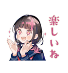 制服の女の子★ピアノ練習（個別スタンプ：36）
