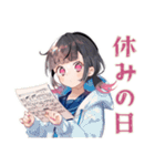 制服の女の子★ピアノ練習（個別スタンプ：39）