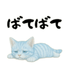 推し猫【青】………………….（個別スタンプ：2）