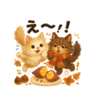 ふわふわメインクーンの秋スタンプ（個別スタンプ：32）