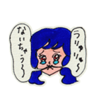 吹き出しと顔 ＜ガール＞（個別スタンプ：4）