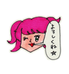 吹き出しと顔 ＜ガール＞（個別スタンプ：6）