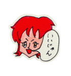 吹き出しと顔 ＜ガール＞（個別スタンプ：8）