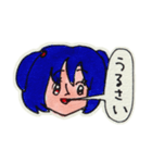 吹き出しと顔 ＜ガール＞（個別スタンプ：9）
