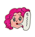 吹き出しと顔 ＜ガール＞（個別スタンプ：11）