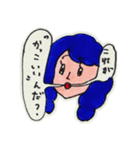 吹き出しと顔 ＜ガール＞（個別スタンプ：14）