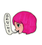 吹き出しと顔 ＜ガール＞（個別スタンプ：16）