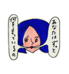 吹き出しと顔 ＜ガール＞（個別スタンプ：19）