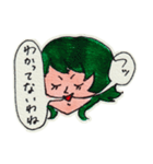 吹き出しと顔 ＜ガール＞（個別スタンプ：20）