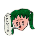 吹き出しと顔 ＜ガール＞（個別スタンプ：25）