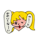 吹き出しと顔 ＜ガール＞（個別スタンプ：32）