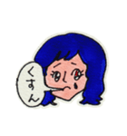 吹き出しと顔 ＜ガール＞（個別スタンプ：34）