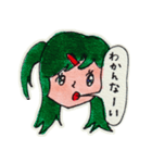 吹き出しと顔 ＜ガール＞（個別スタンプ：35）