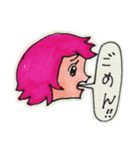 吹き出しと顔 ＜ガール＞（個別スタンプ：36）