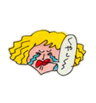 吹き出しと顔 ＜ガール＞（個別スタンプ：37）