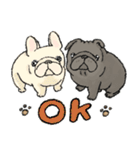 鼻ぺちゃ犬の使いやすいスタンプ（個別スタンプ：5）
