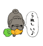 鼻ぺちゃ犬の使いやすいスタンプ（個別スタンプ：21）