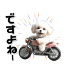 敬語♡バイク好き トイプードル（個別スタンプ：23）