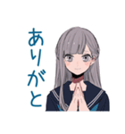 朝弱いミステリアス女子高生★遅刻連絡（個別スタンプ：3）