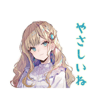 ふんわり女子の恋愛映画タイム♡（個別スタンプ：20）