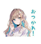 ふんわり女子の恋愛映画タイム♡（個別スタンプ：22）