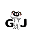 ▶動く！おやじーぬ（でか文字）（個別スタンプ：9）
