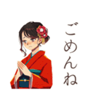 三味線なおしとやか着物女子（個別スタンプ：31）