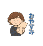 茶髪ショート大人女性の毎日使えるスタンプ（個別スタンプ：6）
