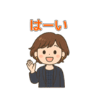 茶髪ショート大人女性の毎日使えるスタンプ（個別スタンプ：7）