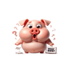 ピンクぶた、今日は交流拒否（個別スタンプ：26）