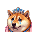 お城の中の太っちょ柴犬（個別スタンプ：11）