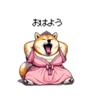 お城の中の太っちょ柴犬（個別スタンプ：19）