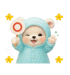 可愛い子熊 氷の服 思いやり 夏 敬語（個別スタンプ：4）