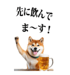 酒☆柴犬【BIG】（個別スタンプ：14）