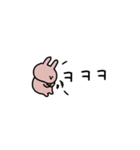 うさぎだけ。韓国語と友達。（個別スタンプ：22）