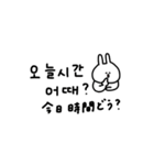 うさぎだけ。韓国語と友達。（個別スタンプ：27）