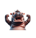 カバの顔がすべてを物語ってる（個別スタンプ：3）