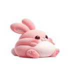 恋愛脳ピンクうさぎ（個別スタンプ：3）