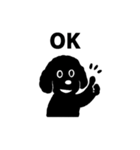 standard poodle black（個別スタンプ：2）
