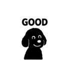 standard poodle black（個別スタンプ：7）