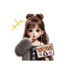 【再販】文字プレートを持つ女の子✨（個別スタンプ：26）