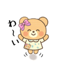 でかリボンの可愛いテディベア（個別スタンプ：15）
