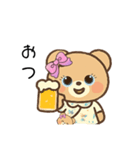 でかリボンの可愛いテディベア（個別スタンプ：28）