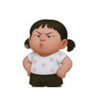 マミ 太っていてぽっちゃりした女の子 (NT)（個別スタンプ：3）